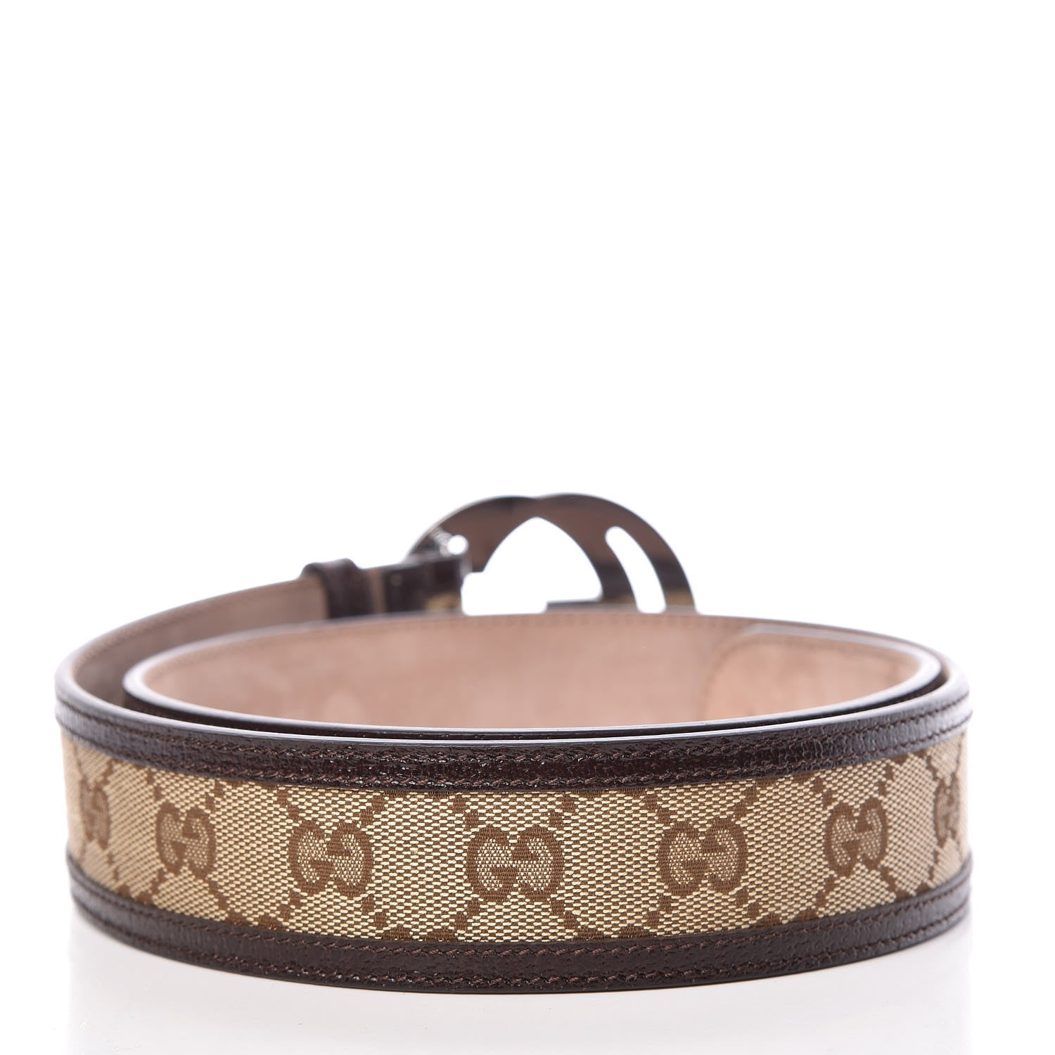 Gucci Monogram Interlocking G Belt 80 32 Dark Brown 3 of 8