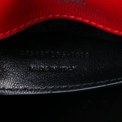 Saint Laurent Grain De Poudre Textured Mixed Matelasse Triquilt Medium Monogram Satchel New Red 8 of 12