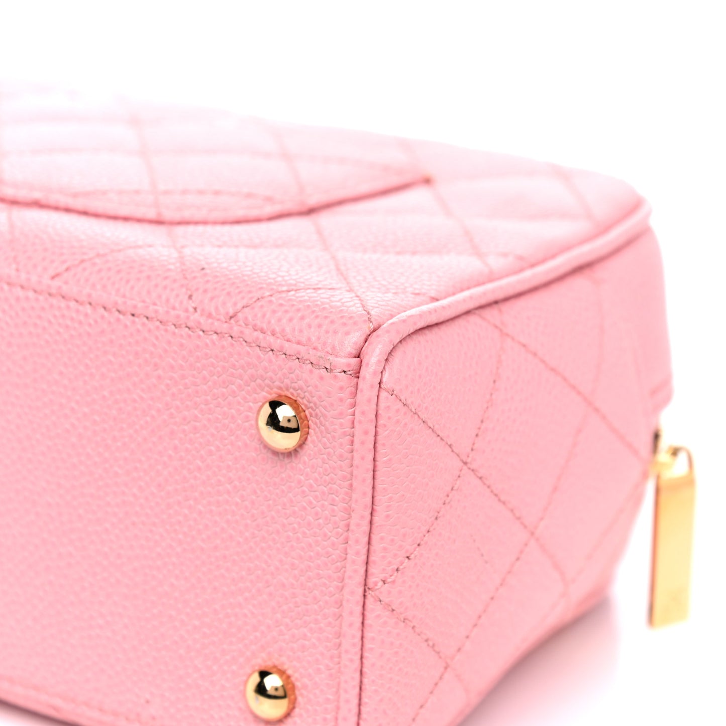 Caviar Quilted Small Bowler Pink