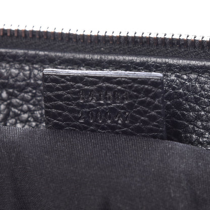 Gucci Pebbled Calfskin Medium GG Charm Dome Satchel Black 8 of 10