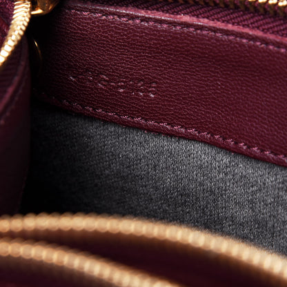 Celine Lambskin Large Trio Crossbody Bag Burgundy 12 of 21