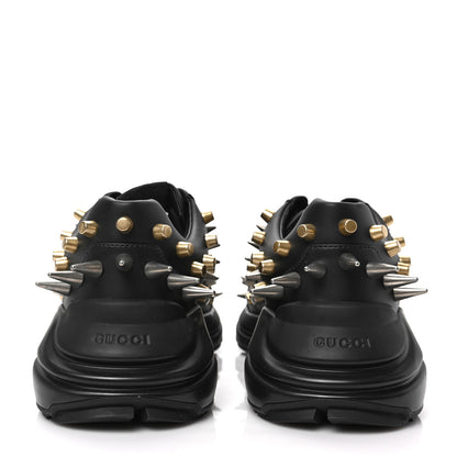 Gucci Demetra Spike Studded Mens Rhyton Sneakers 9.5 Black 5 of 9