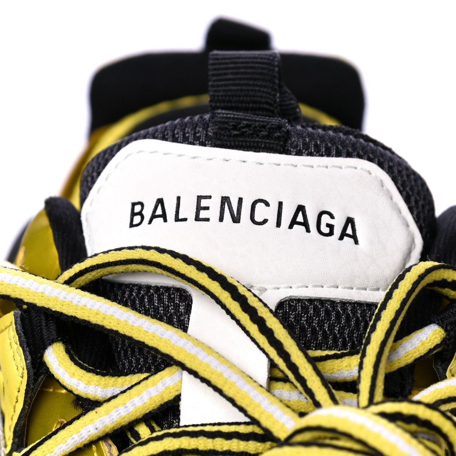 Balenciaga Mesh Nylon Womens Track Sneakers 39 Jaune Black White 10 of 19