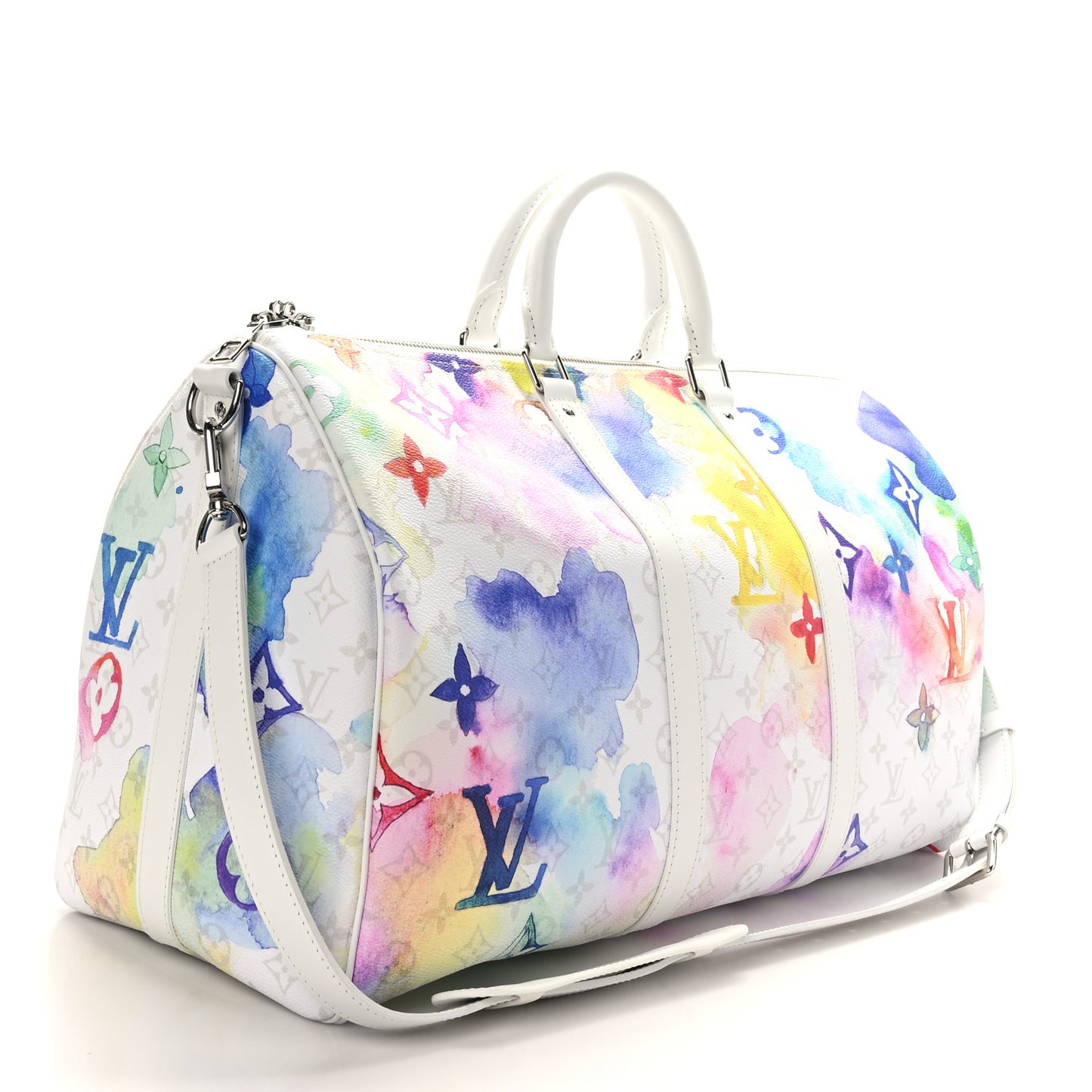 Monogram Watercolor Keepall Bandouliere 50 Multicolor