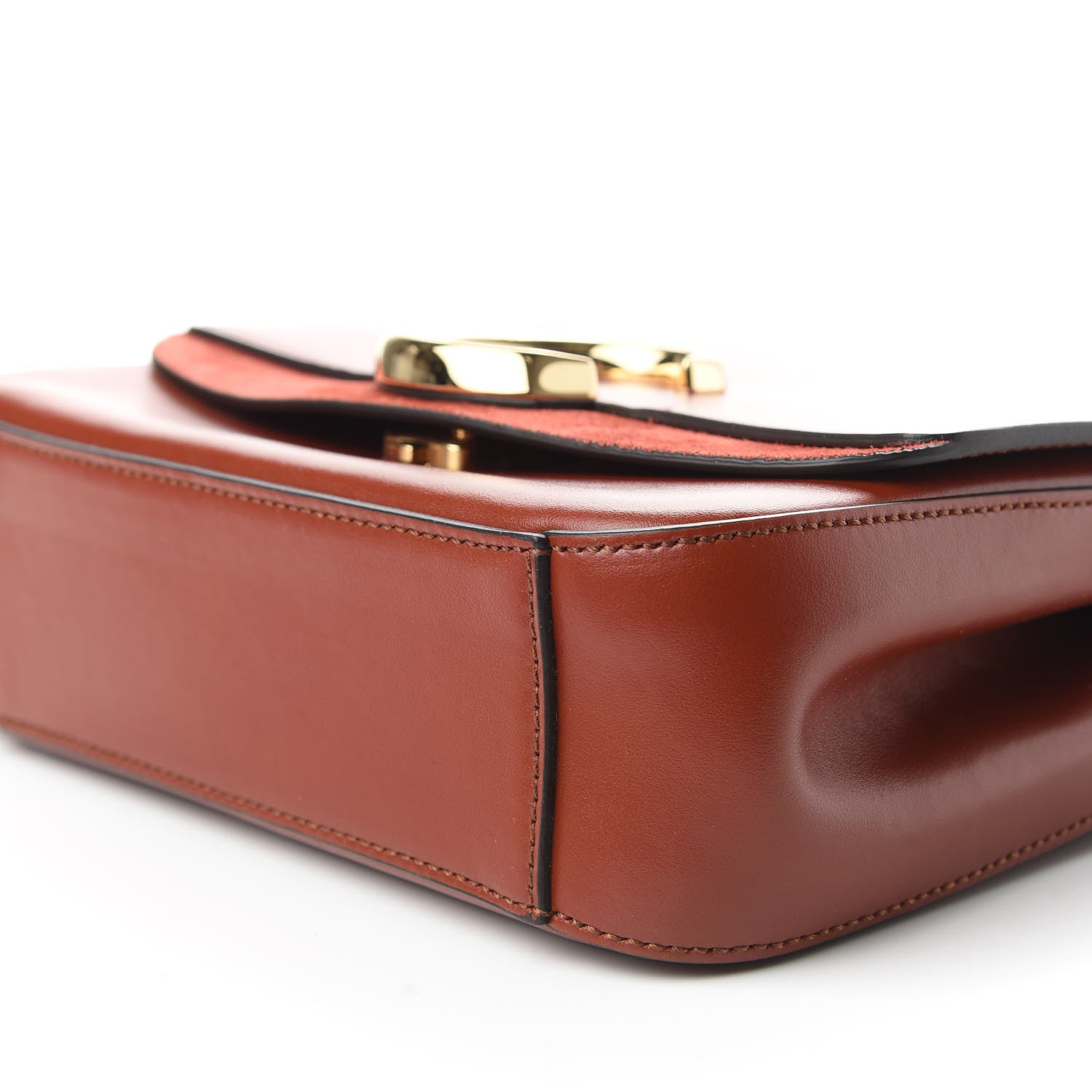 Chloe Calfskin Small C Double Carry Sepia Brown 6 of 9