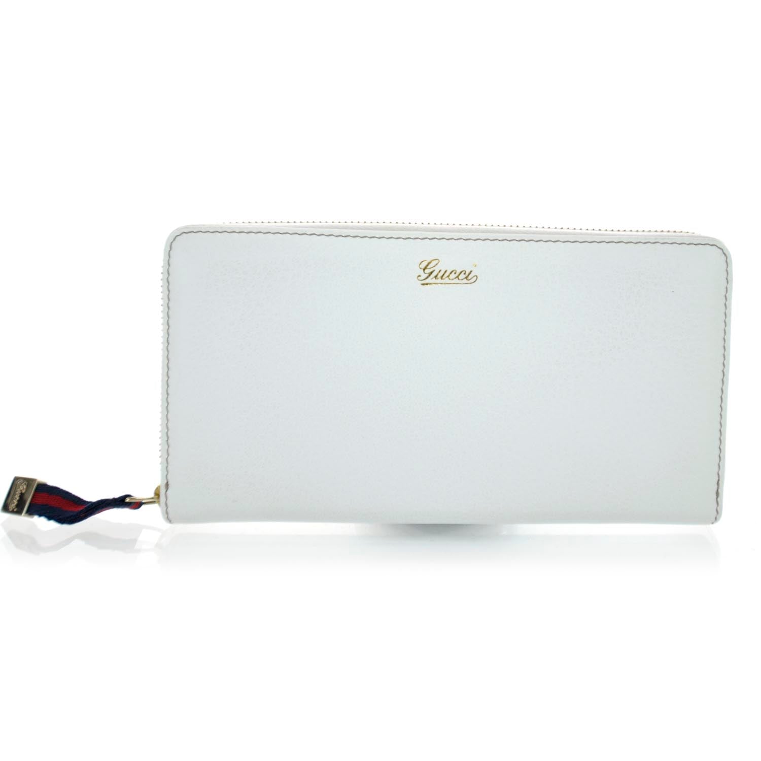 Gucci Leather Zip Around Wallet White 1 of 7