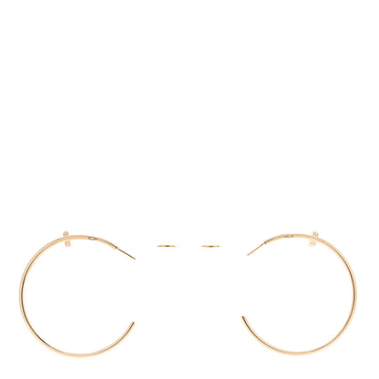 Cartier 18K Yellow Gold Diamond Juste Un Clou Hoop Earrings 3 of 4
