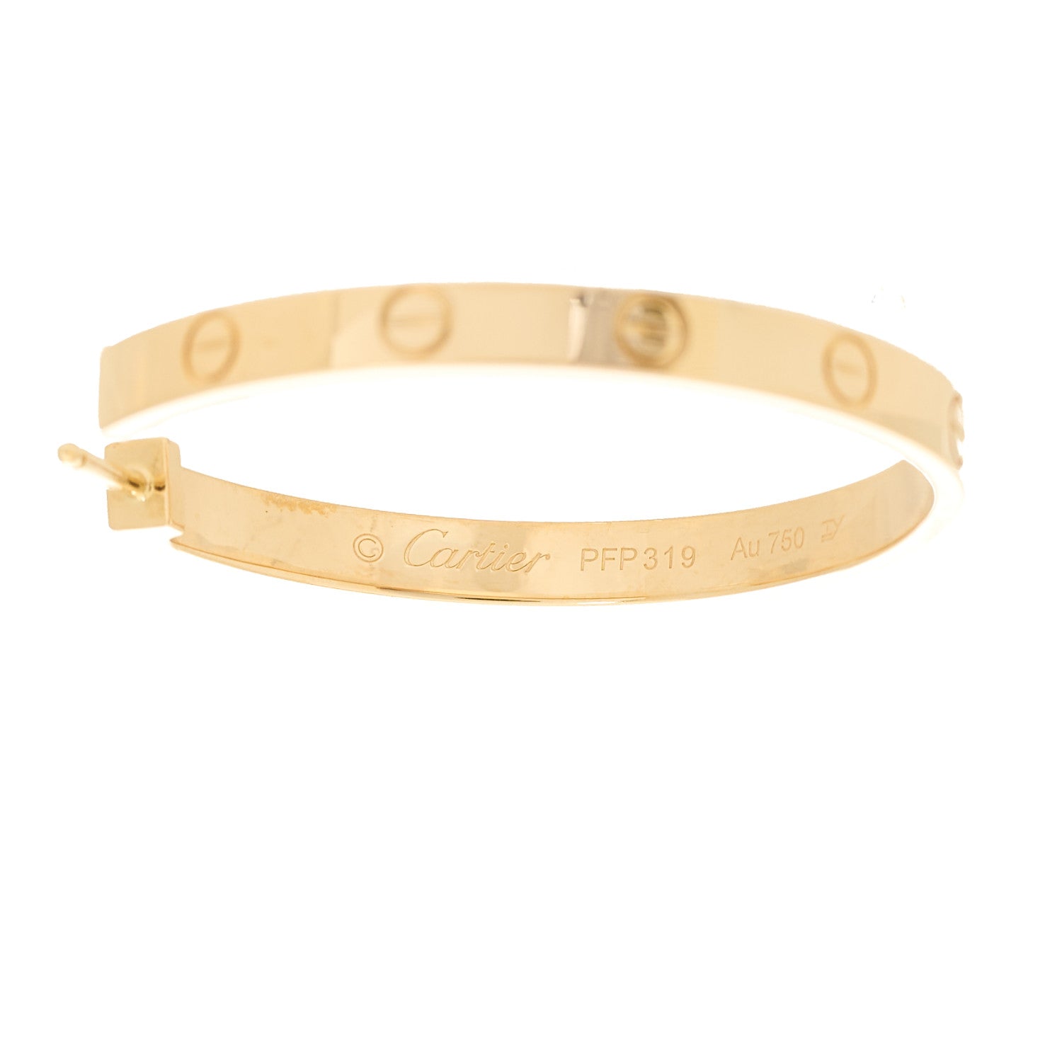 Cartier 18K Yellow Gold Large LOVE Hoop Earrings 4 of 5