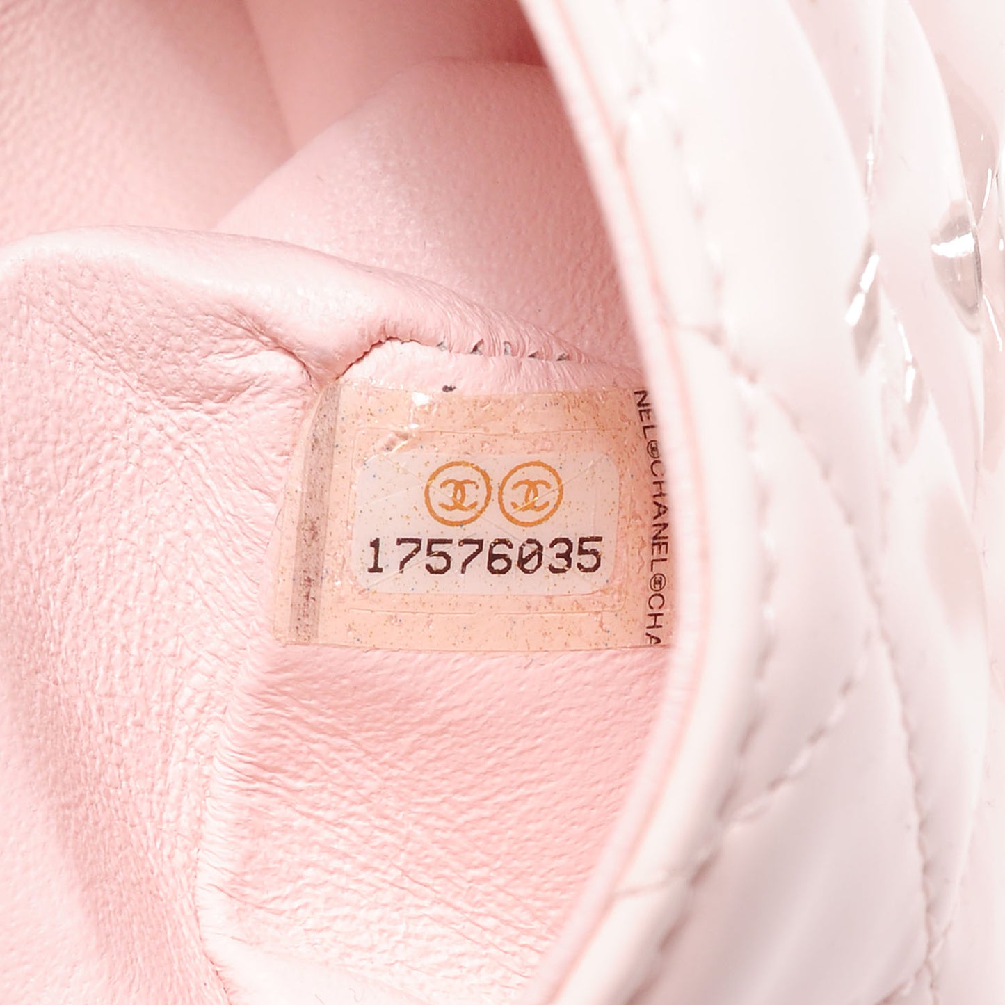 Patent Quilted Mini Square Flap Light Pink