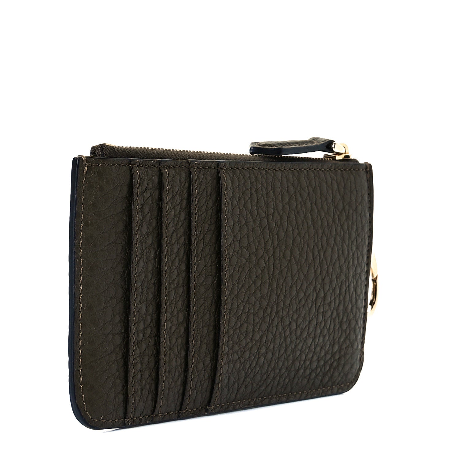 Fendi Cuoio Romano Vitello Grace Key Case Pouch Wood Avocado 3 of 8