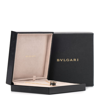Bulgari 18K Rose Gold Black Ceramic B.Zero1 Pendant Necklace 11 of 11