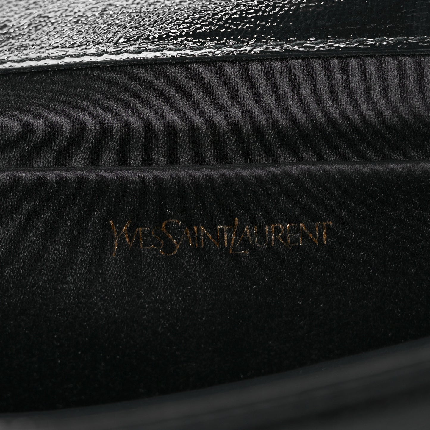 Textured Patent Monogram Large Belle De Jour Clutch Black