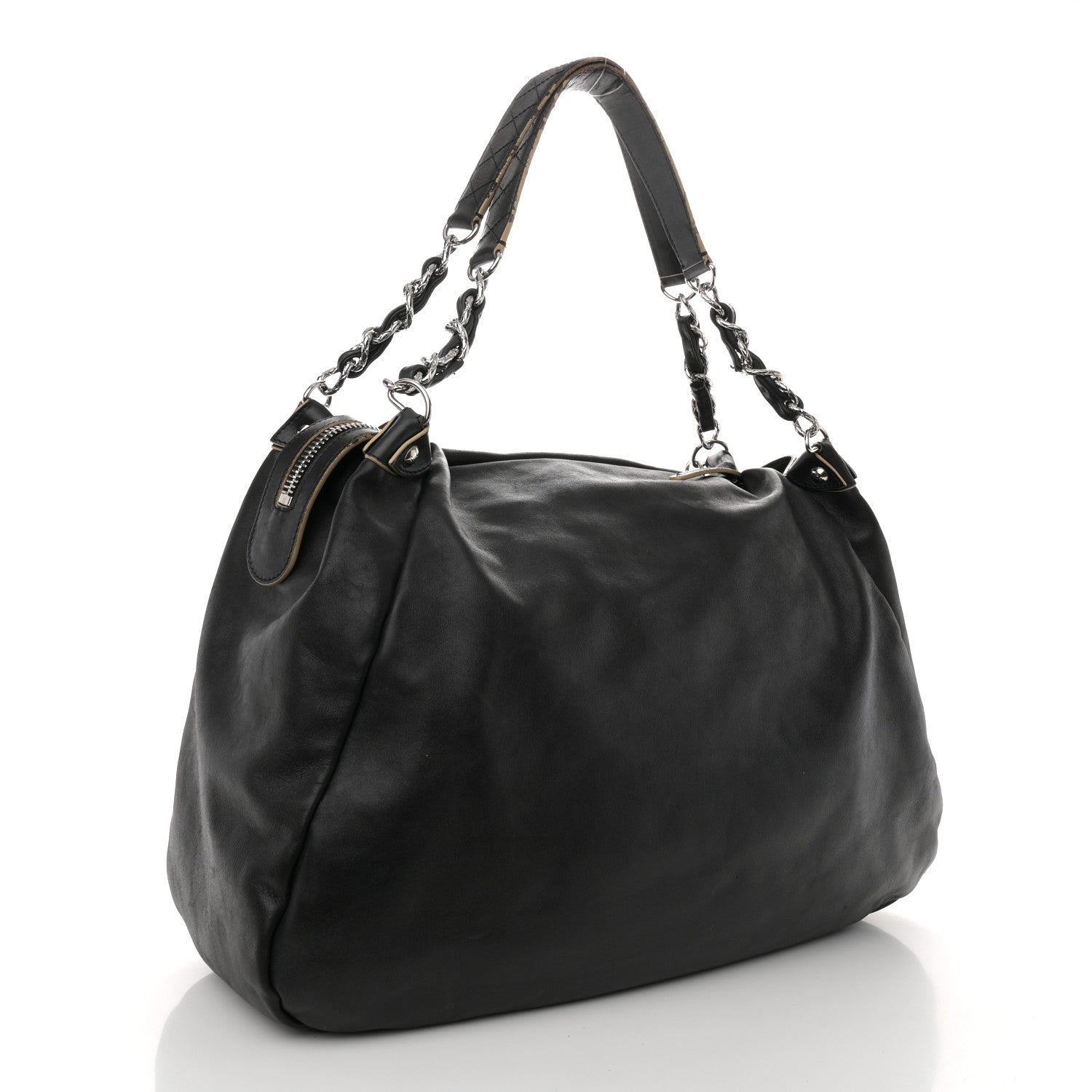 Chanel Lambskin Large Edgy Hobo Black 3 of 14