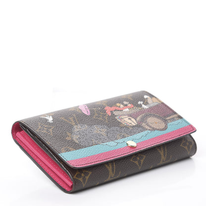 Louis Vuitton Monogram 2015 Christmas Animation Sarah Wallet Hibiscus 3 of 5