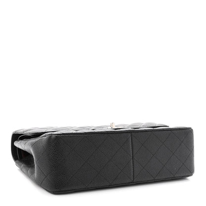 Chanel Caviar Quilted Jumbo Double Flap Black 4 of 10