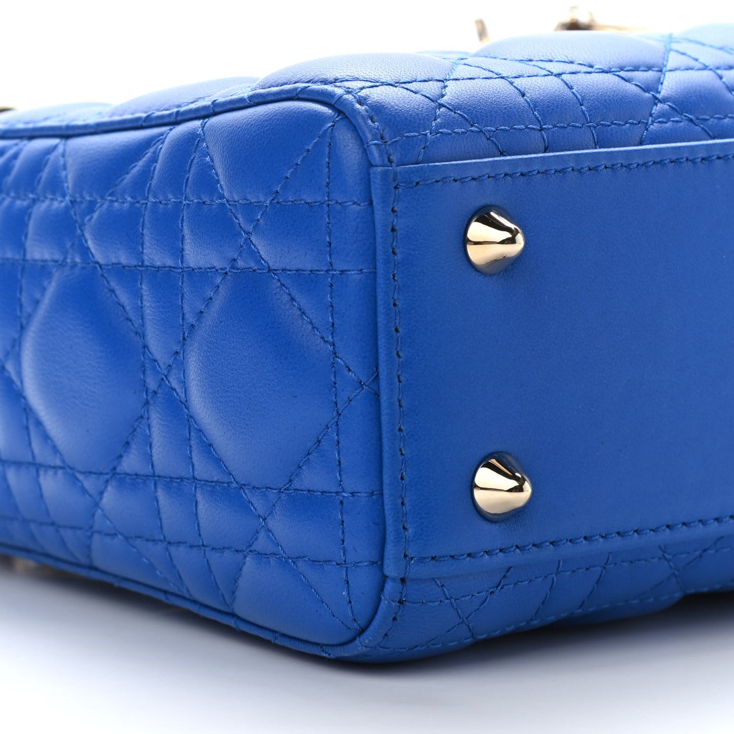 Lambskin Cannage Small Lucky Badges My Lady Dior Blue