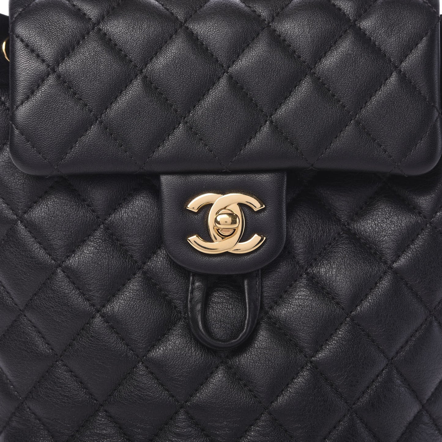 Calfskin Quilted Mini Urban Spirit Backpack Black
