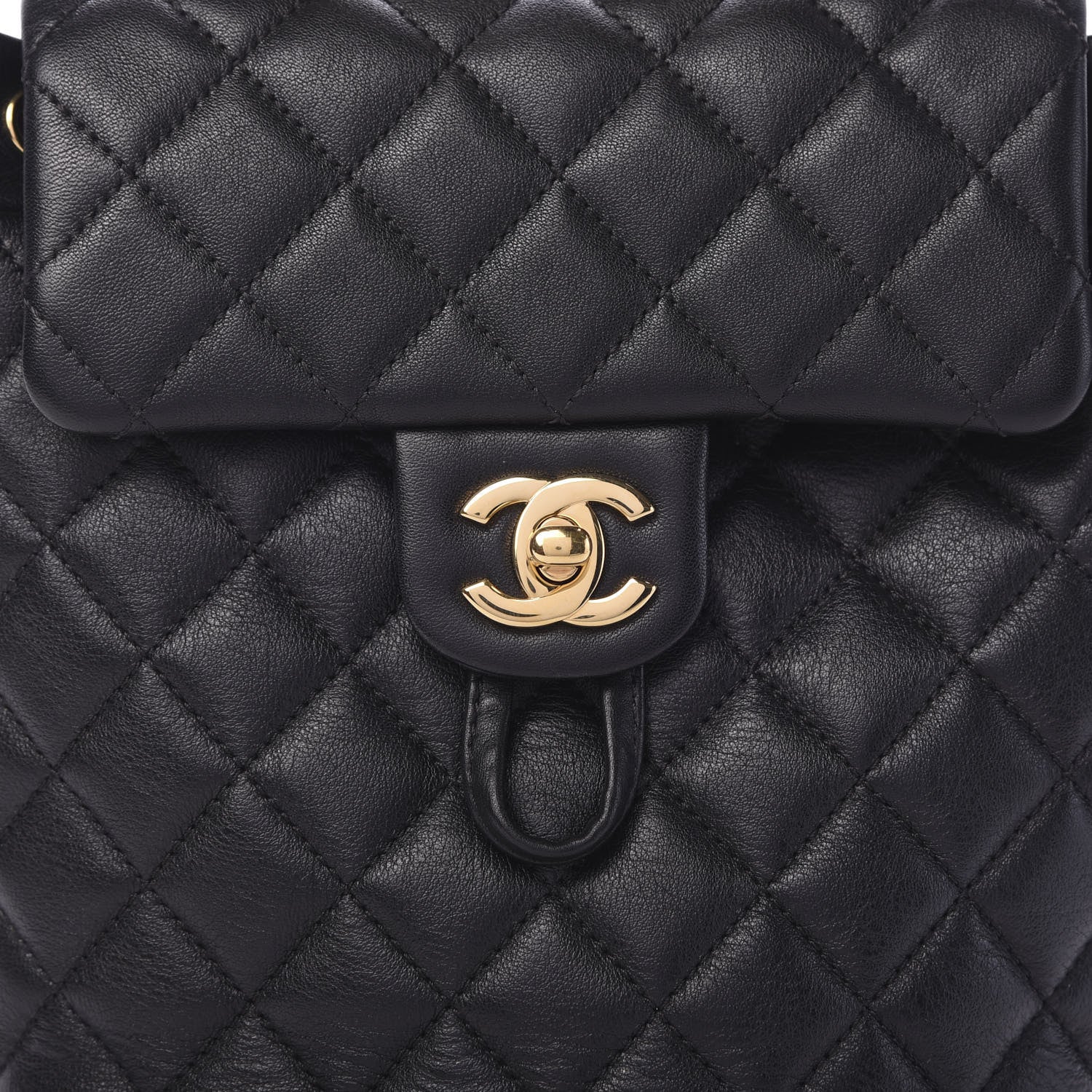 Chanel Calfskin Quilted Mini Urban Spirit Backpack Black 9 of 9