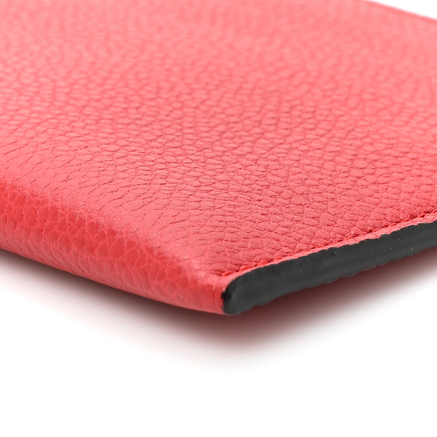 Calfskin Felicie Chain Wallet Card Holder Insert Scarlet