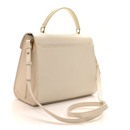Saint Laurent Smooth Calfskin Medium Classic Monogram Cassandra Top Handle Crema Soft Rouge Legion 3 of 10