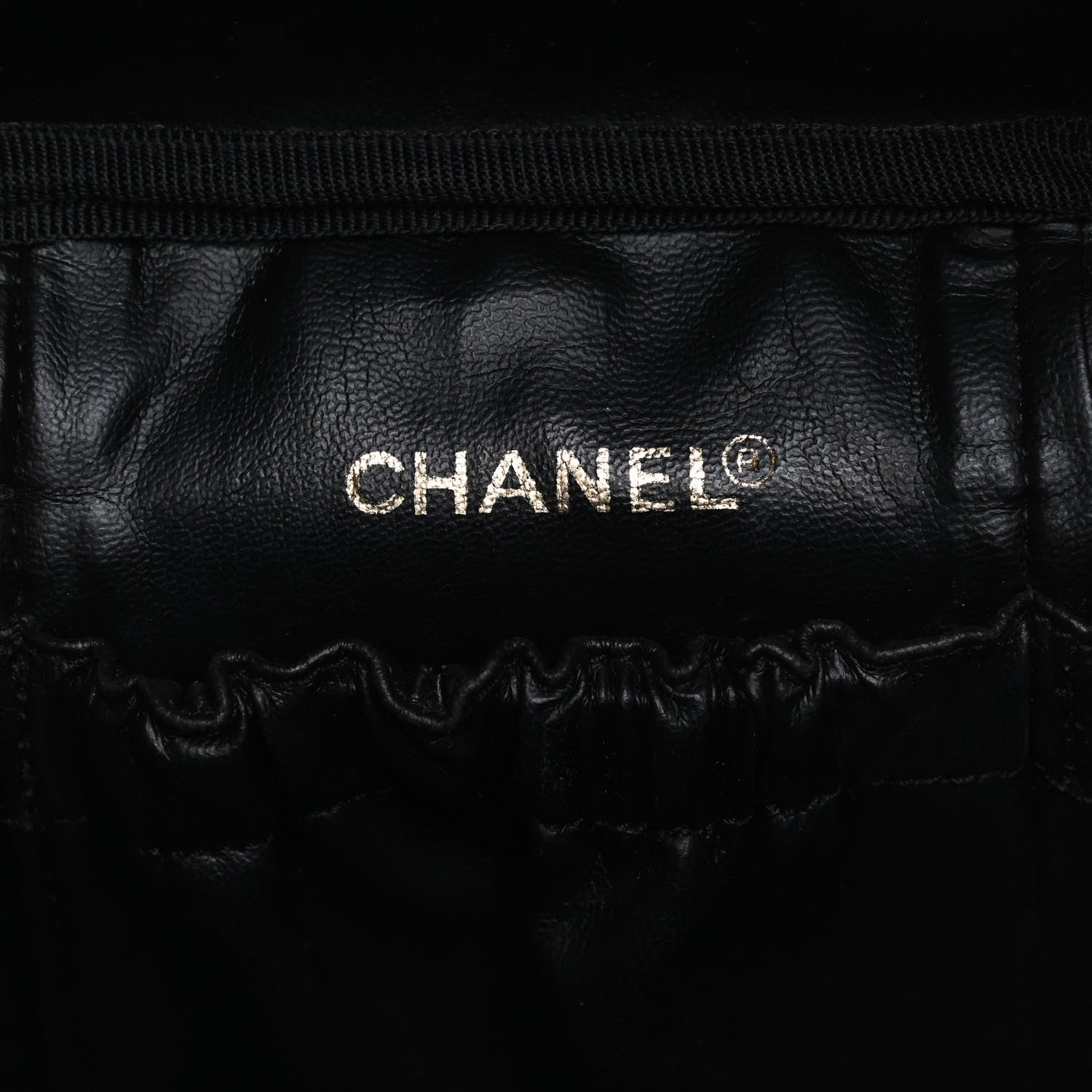 Chanel Calfskin Cosmetic Vanity Bag Black 5 of 10