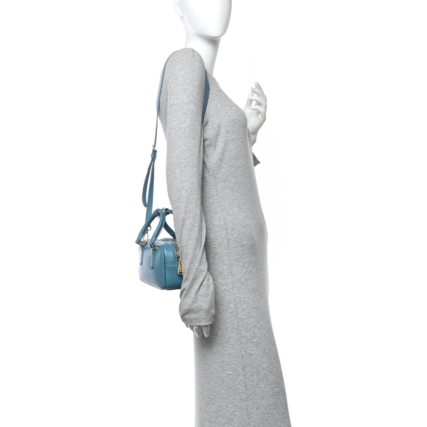 Calfskin Regular Arcadie Top Handle Bag Aqua