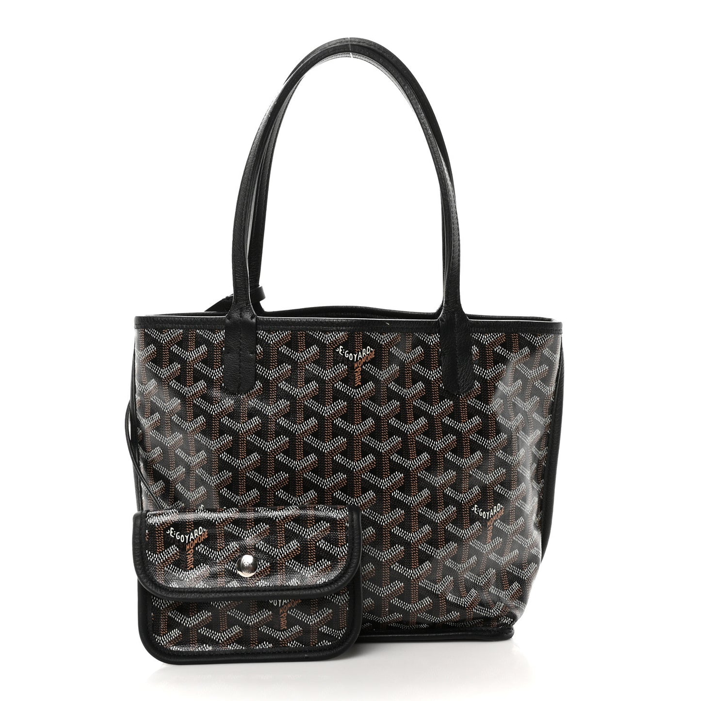 Goyardine Reversible Mini Anjou Black