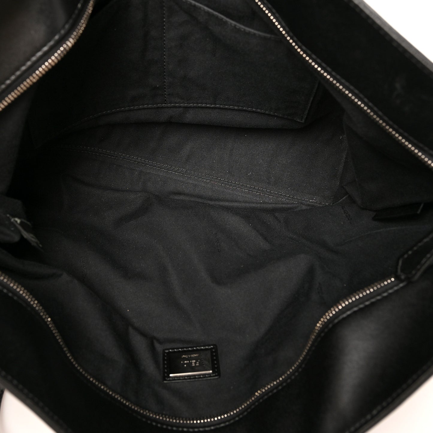 Vitello Liberty Lucido Metal Monster Eyes Medium Roll Tote Black