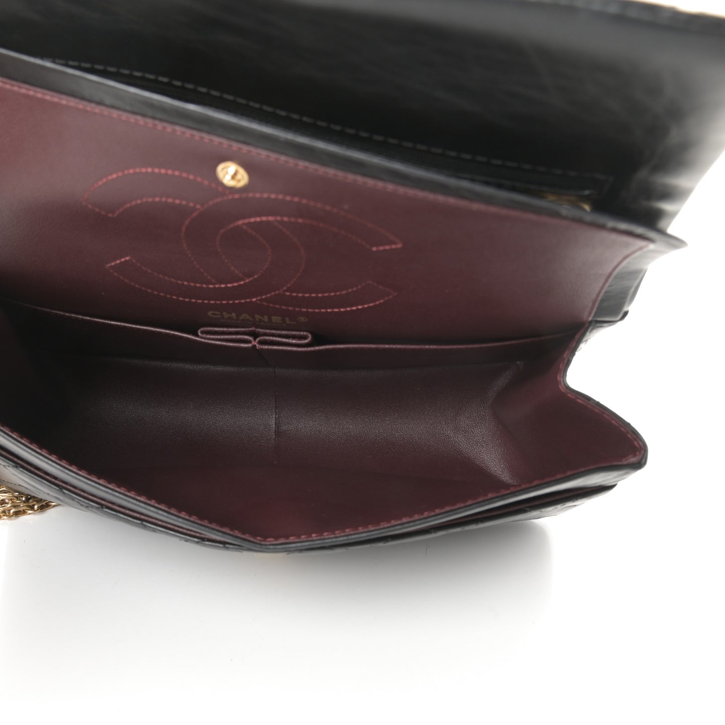 Aged Calfskin Quilted 2.55 Reissue 226 Flap Black