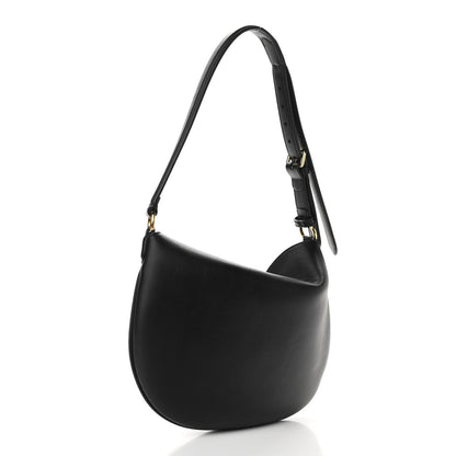 Fendi Vitello Grace Suede Small Croissant Hobo Black 3 of 9