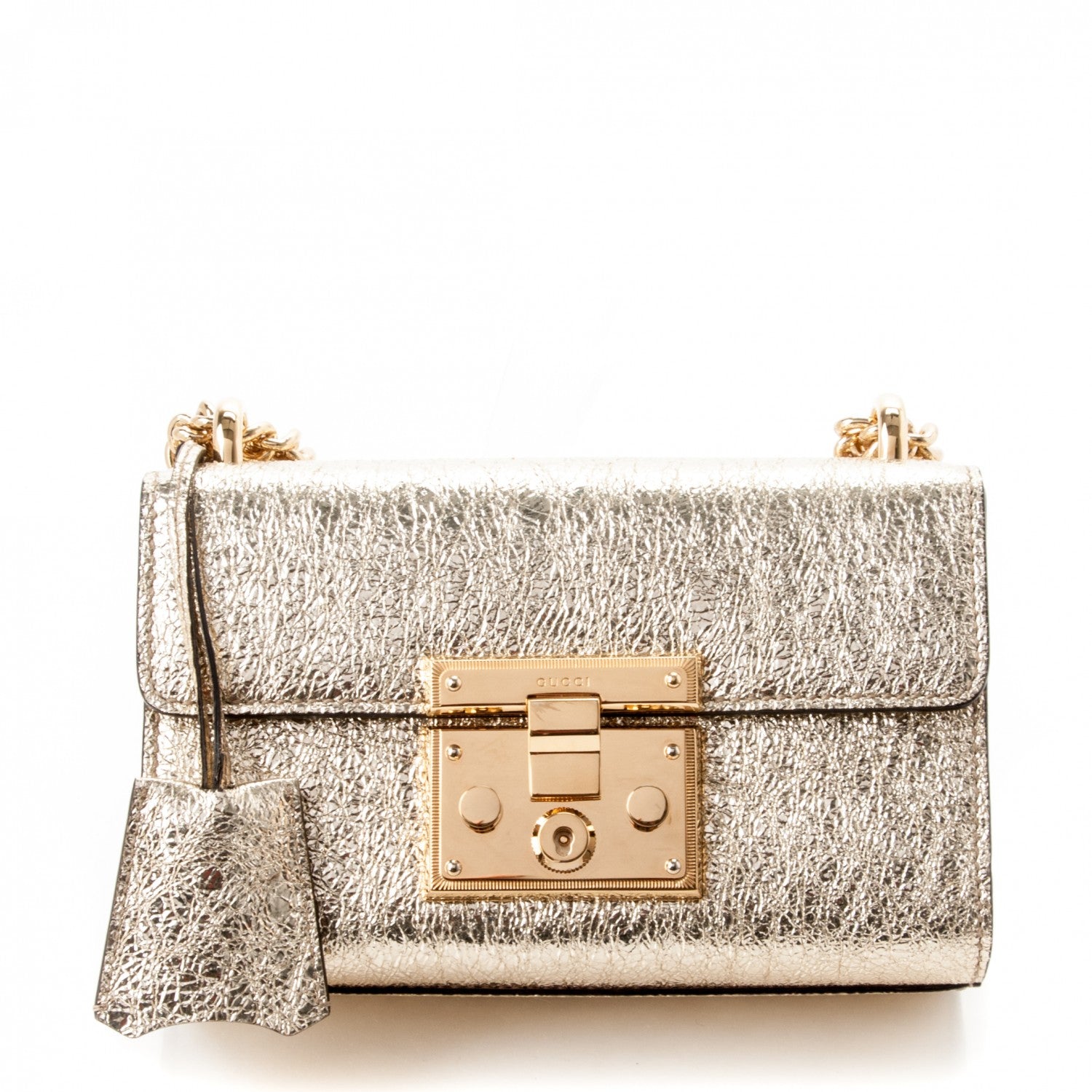 Gucci Galassia Small Padlock Shoulder Bag Platino 1 of 7