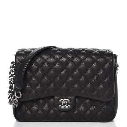 Chanel Caviar Quilted Medium Rock In Rome Single Flap Black 1 of 8