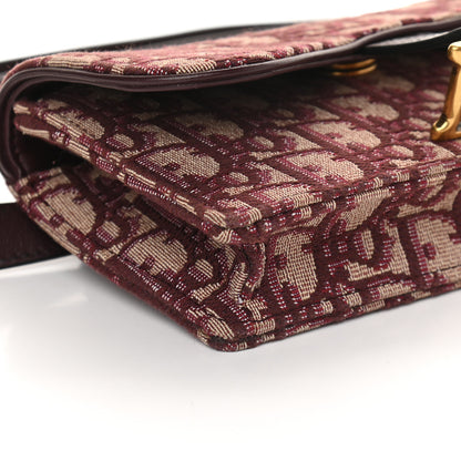 Christian Dior Oblique Saddle Belt Bag Bordeaux 5 of 8