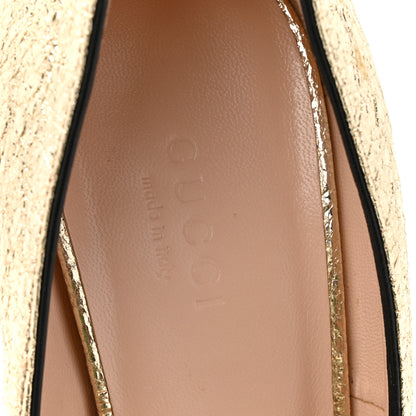 Gucci Galassia GG Marmont Fringe 50mm Loafer Pumps 38 Platino 8 of 9
