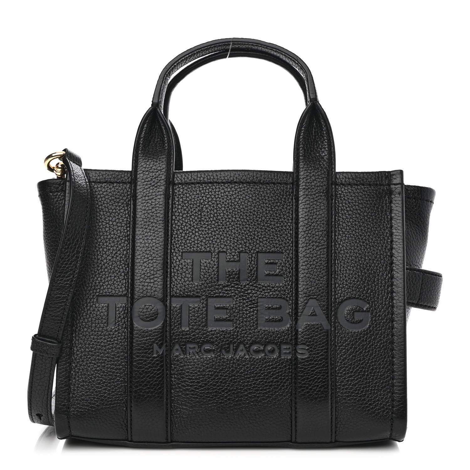 Marc Jacobs Grained Calfskin Small The Tote Bag Black 1 of 9