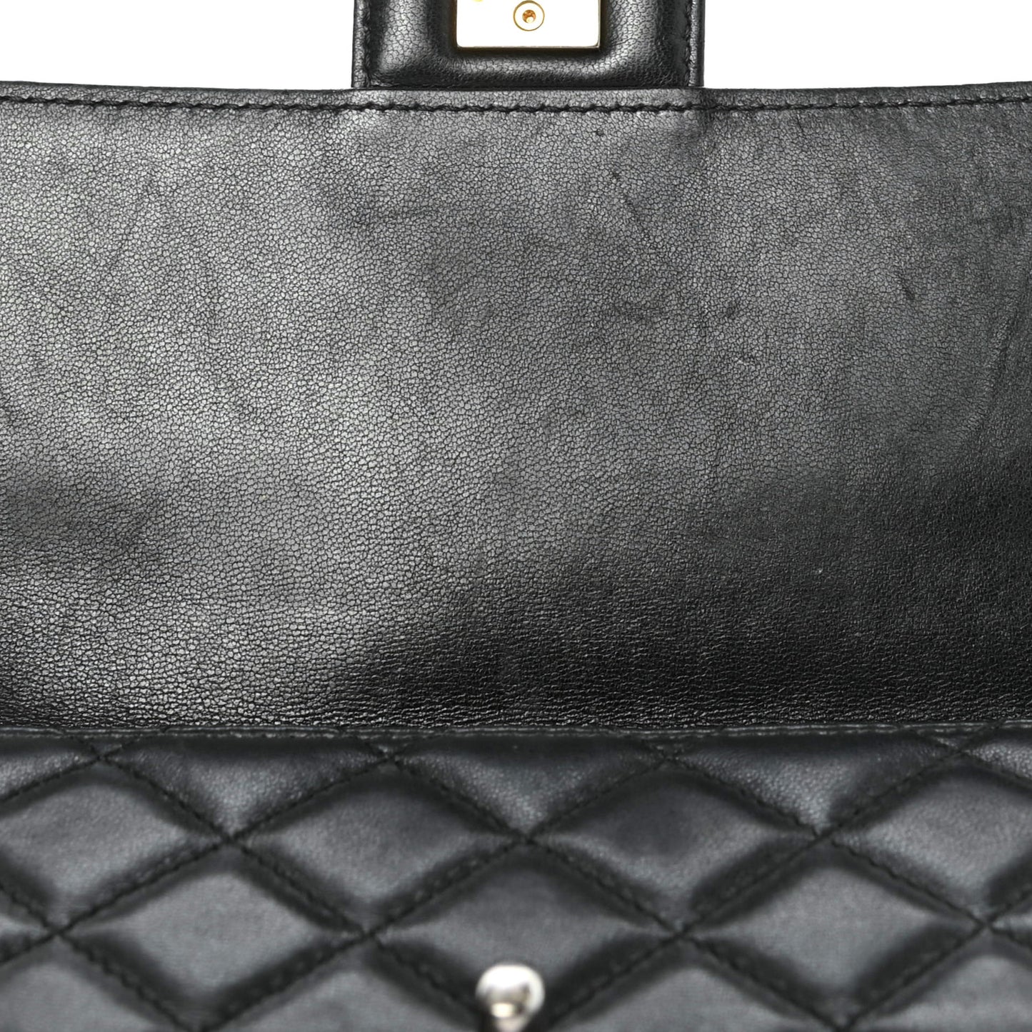 Lambskin Quilted Medium Crossing Times Flap Black