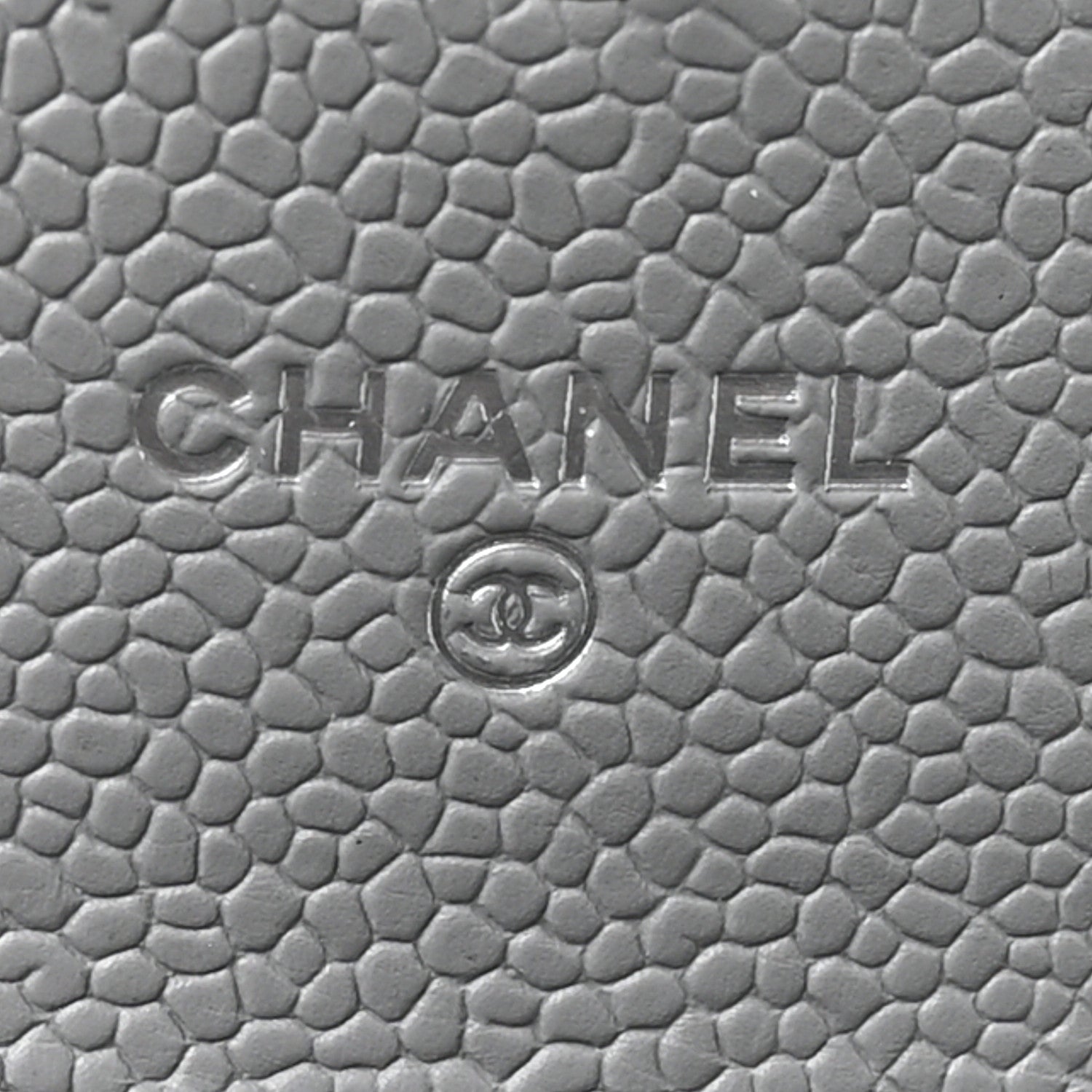 Chanel Caviar Chevron Quilted Boy Card Holder Wallet Grey 7 of 9