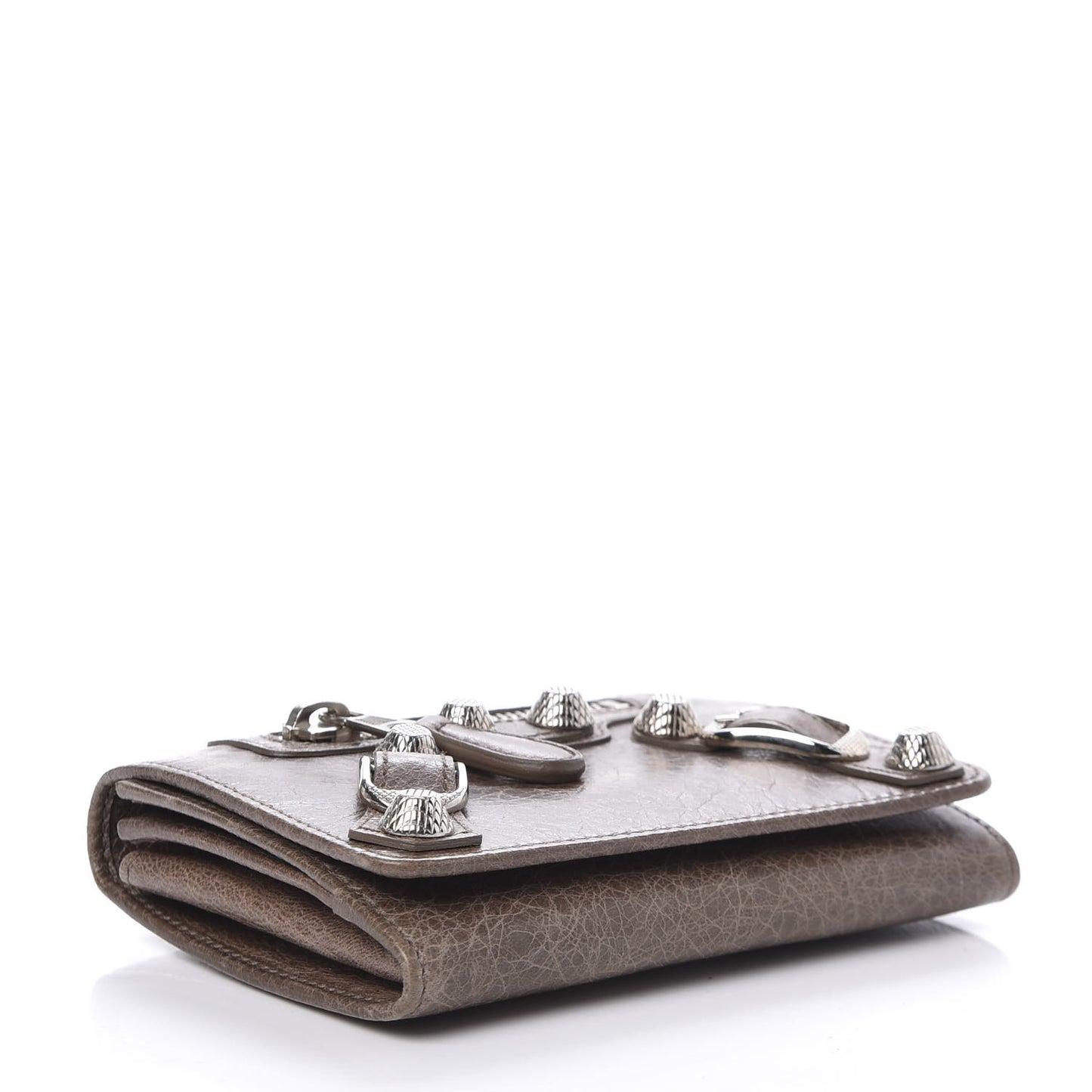 Agneau Giant 21 Silver Hardware Card Case Noix