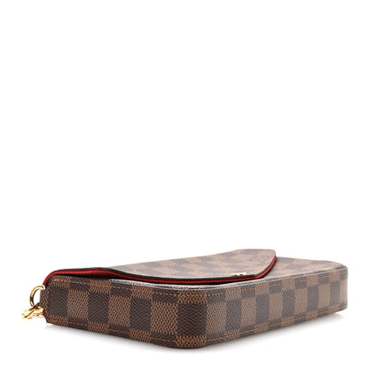 Louis Vuitton Damier Ebene Pochette Felicie Chain Wallet 5 of 10