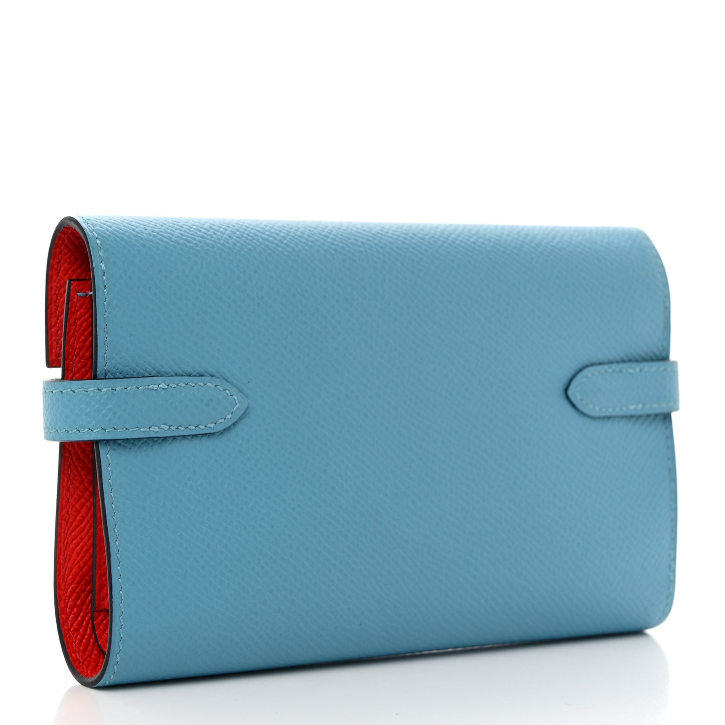 Epsom Verso Medium Kelly Wallet Bleu Du Nord Rouge De Coeur