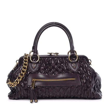 Marc Jacobs Calfskin Quilted Stam Plum 1 of 14