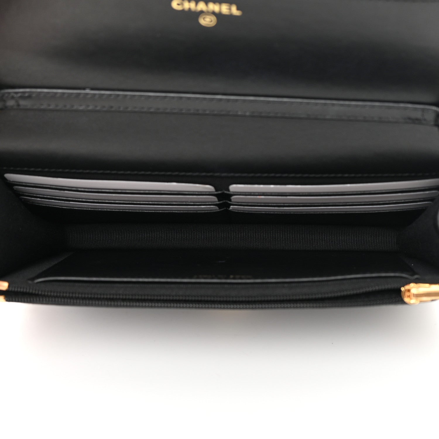 Chanel Lambskin Quilted Twisted CC Wallet On Chain WOC Black 5 of 14