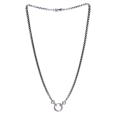 David Yurman Sterling Silver Amulet Vehicle Box Chain Necklace 3 of 7