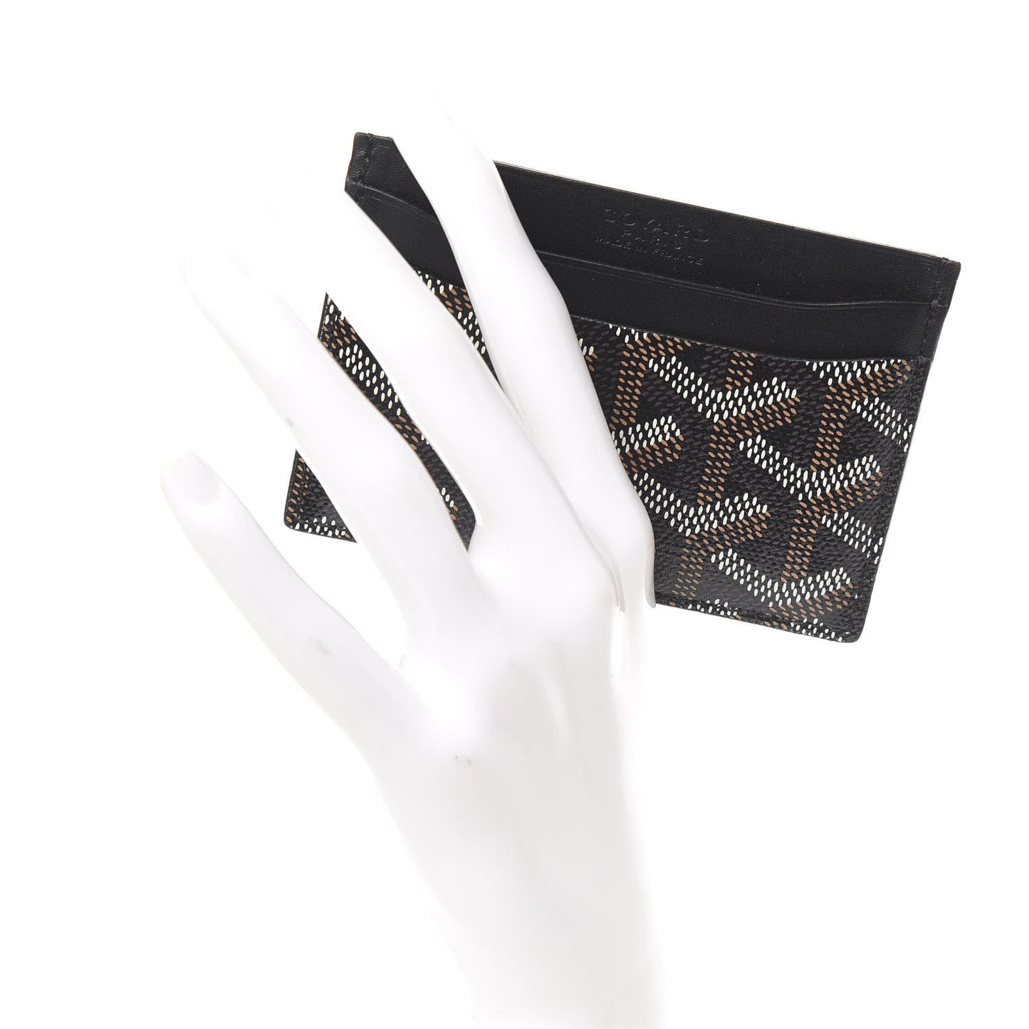 Goyardine Saint Sulpice Card Holder Black