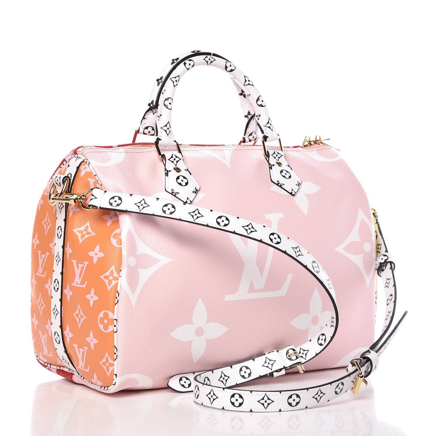 Louis Vuitton Monogram Giant Speedy Bandouliere 30 Rouge 4 of 11