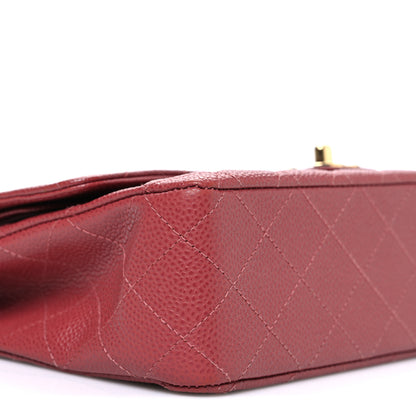 Chanel Caviar Quilted Medium Double Flap Dark Pink 9 of 10