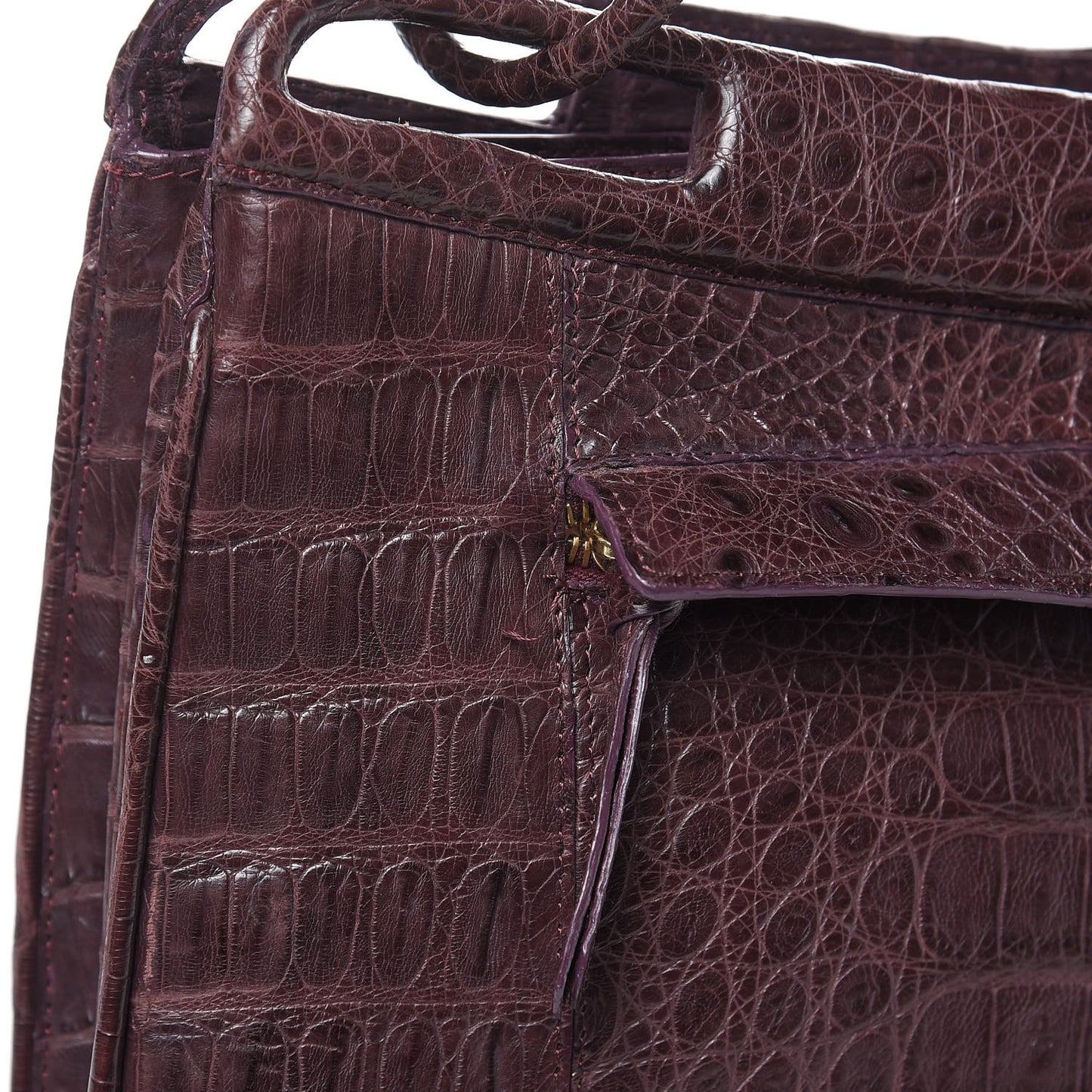 Crocodile Shoulder Bag Purple