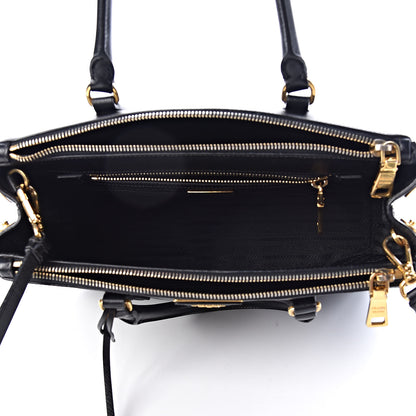 Prada Saffiano Small Galleria Double Zip Tote Black 6 of 14