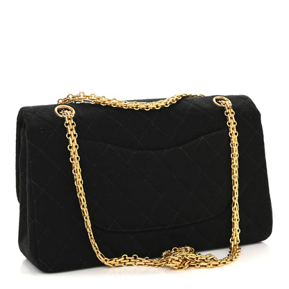 Chanel Jersey Quilted Medium Double Flap Black 3 of 13