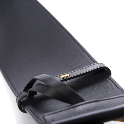 Gucci Moon Calfskin Pearl Double G 70mm Belt 90 36 Black Cream 5 of 7